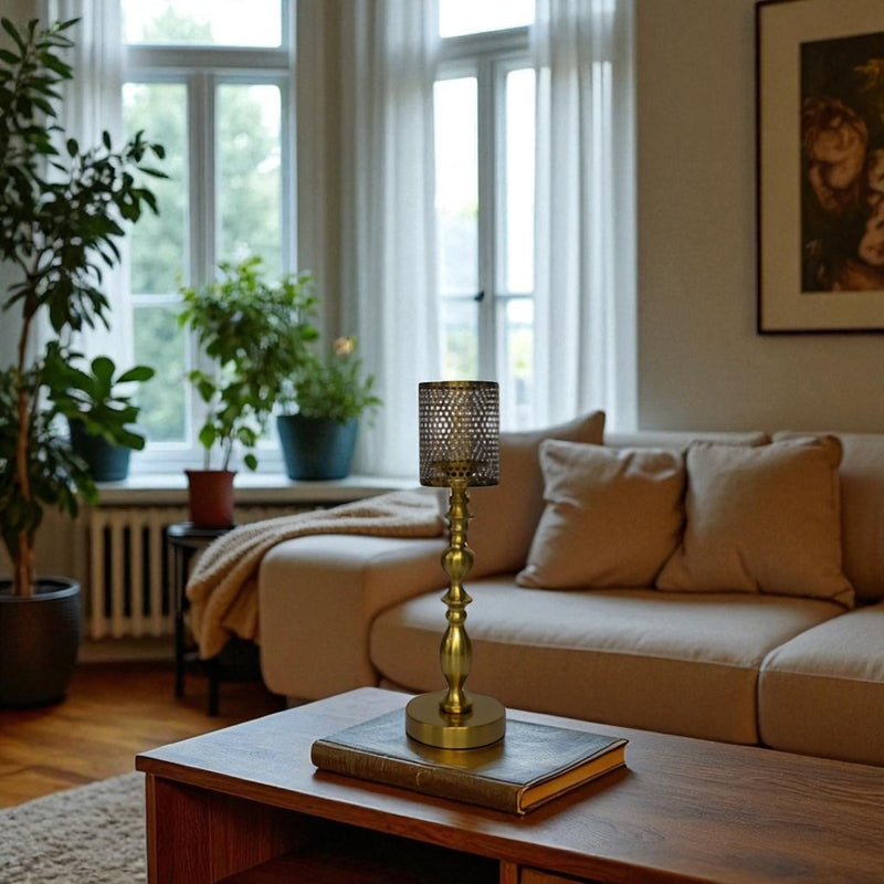 Luxury Vintage Gold Brass Candle Holder