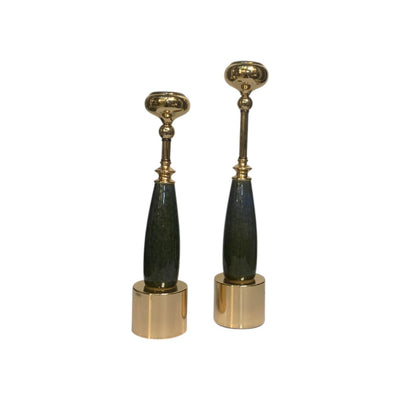 Obsidian Rise Candle Holder Pair
