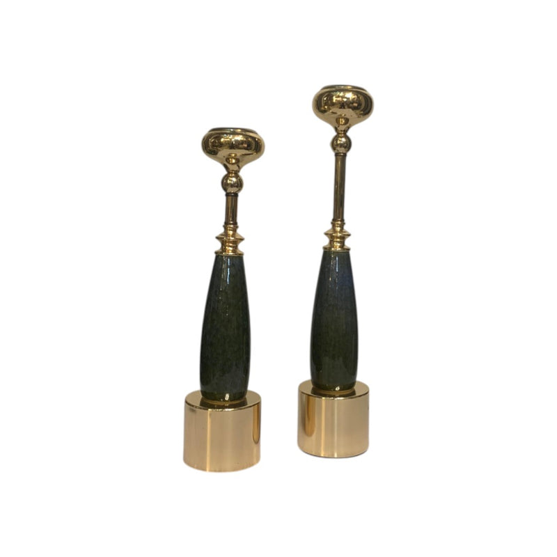 Obsidian Rise Candle Holder Pair