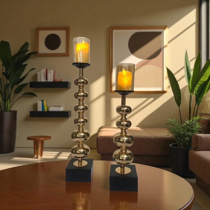 Luxe Modern Metallic Candle Stand