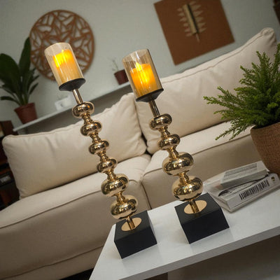 Luxe Modern Metallic Candle Stand
