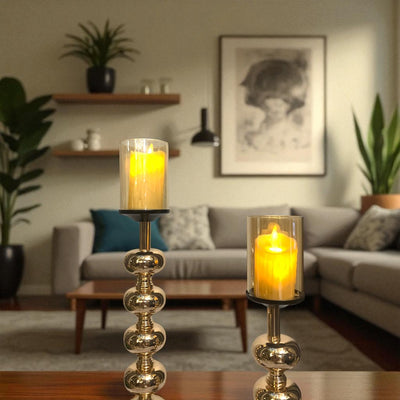 Luxe Modern Metallic Candle Stand