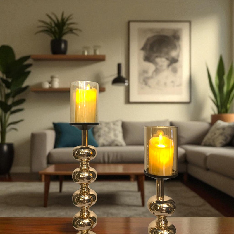 Luxe Modern Metallic Candle Stand