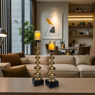 Luxe Modern Metallic Candle Stand