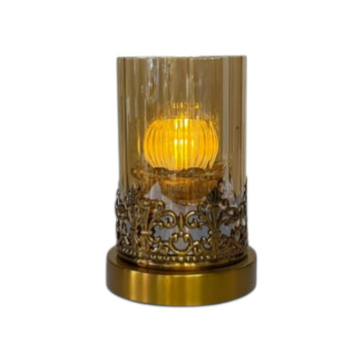 Halo Brass Crystal Vintage Candle Holder