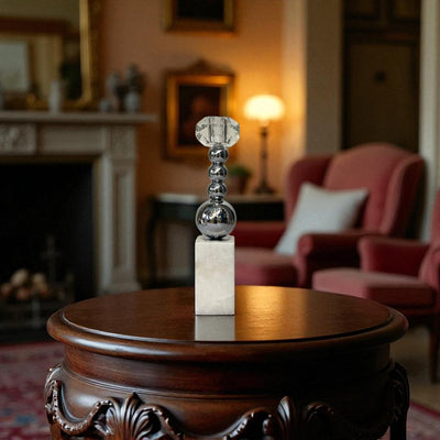 Elysian Glow Marble Candle Holders