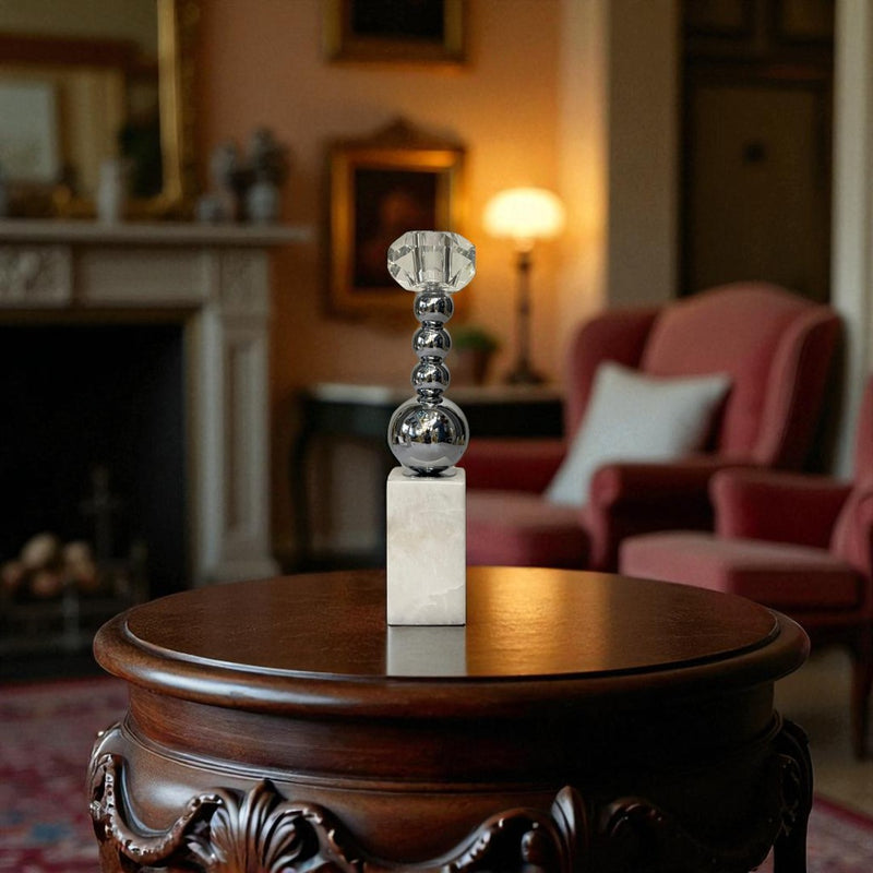 Elysian Glow Marble Candle Holders