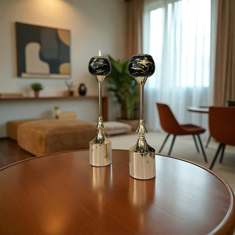 Heritage Metallic Modern Candle Stand
