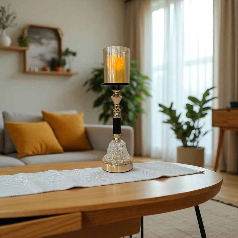 Verta Modern Crystal Metal Candle Stand