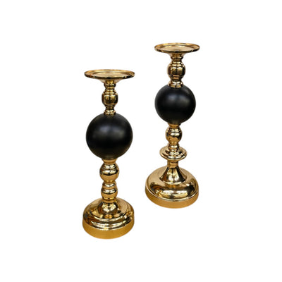 Baroque-Inspired Metallic Candle Stand