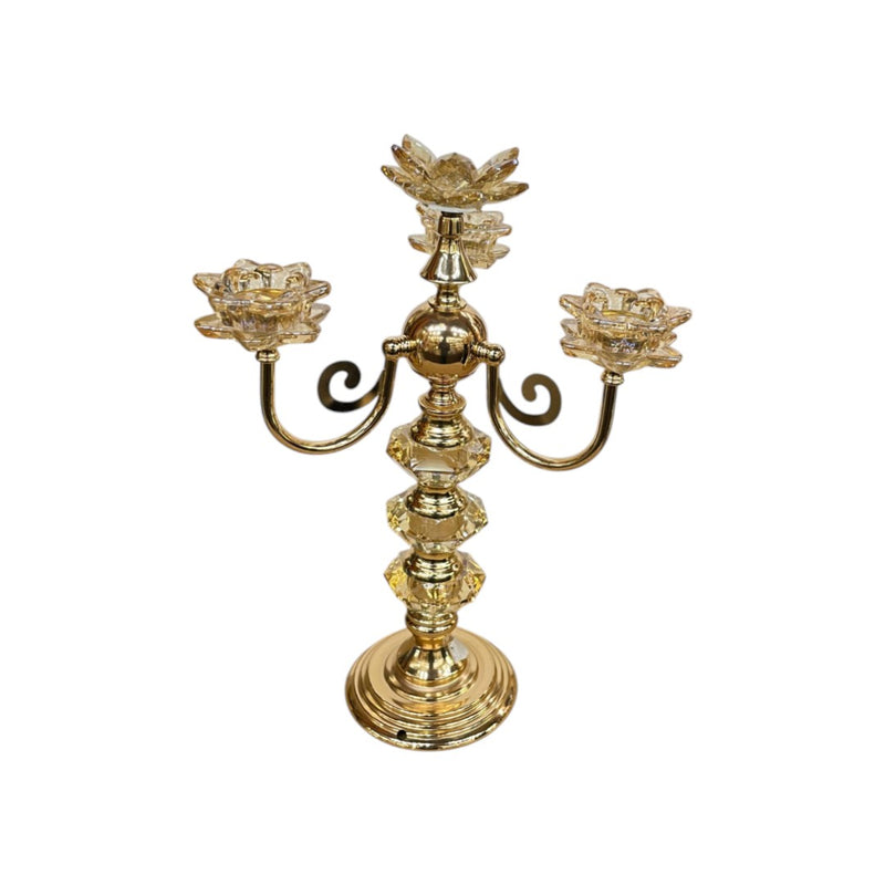 Regal Crystal & Metallic Candle Column