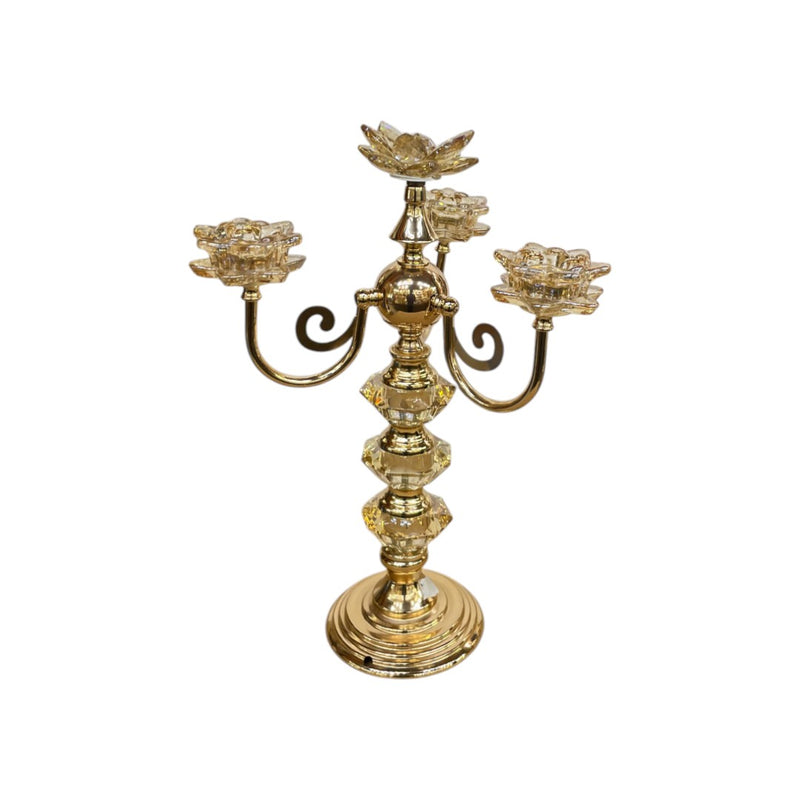 Regal Crystal & Metallic Candle Column