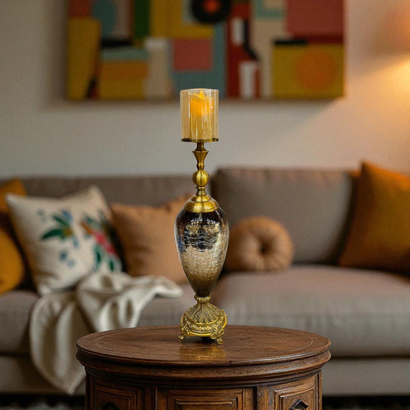 Vintage Brass Table Candle Stand