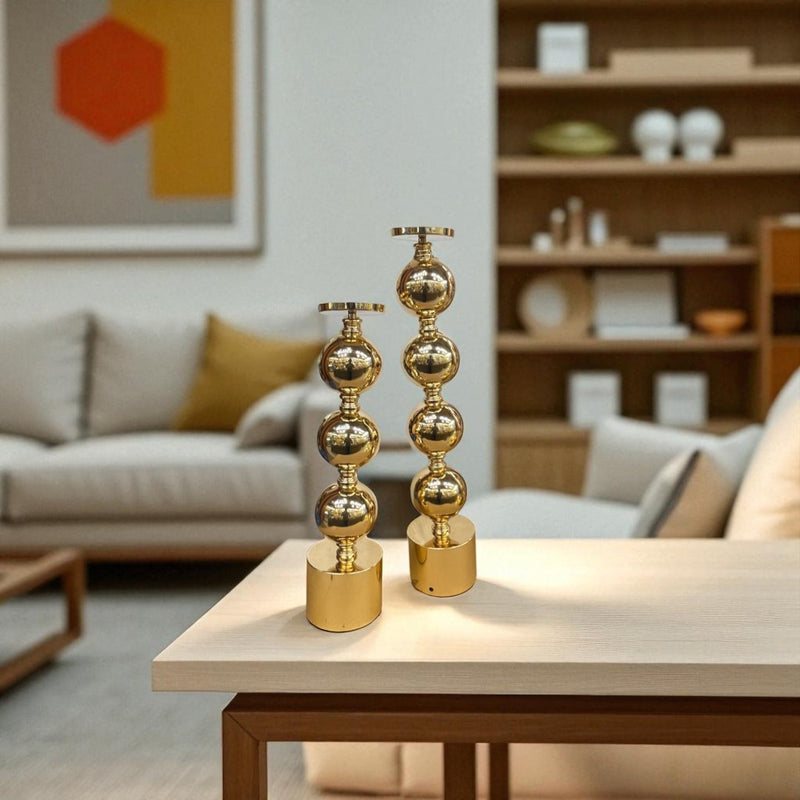 Modern Luxe Metallic Candle Stand
