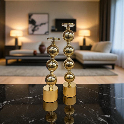 Modern Luxe Metallic Candle Stand
