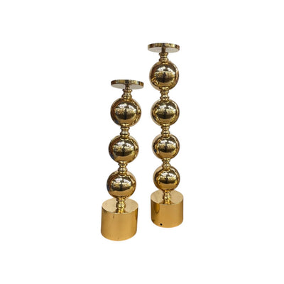 Modern Luxe Metallic Candle Stand
