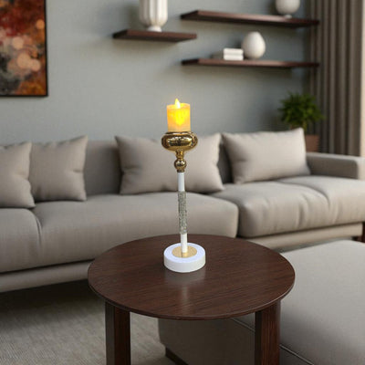 Pure Line Crystal & Metal Candle Stand