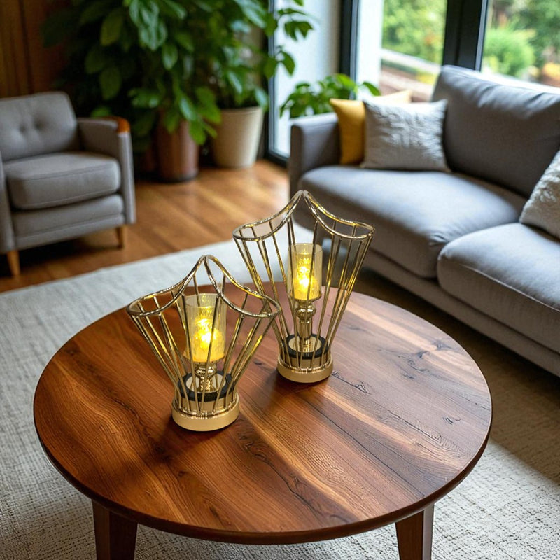 Sanctuary Flame Crystal & Brass Devotional Candle Stand