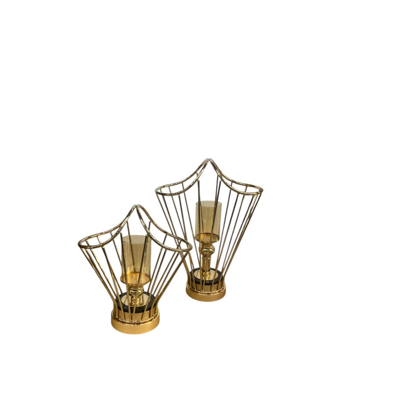 Sanctuary Flame Crystal & Brass Devotional Candle Stand