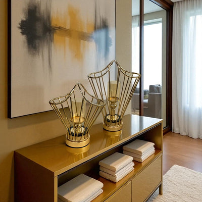 Sanctuary Flame Crystal & Brass Devotional Candle Stand
