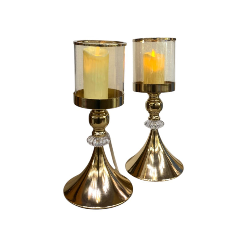 Crystal Vine Metallic Candle Stand