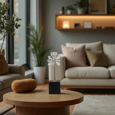Unique Floral Crystal Candle Stands
