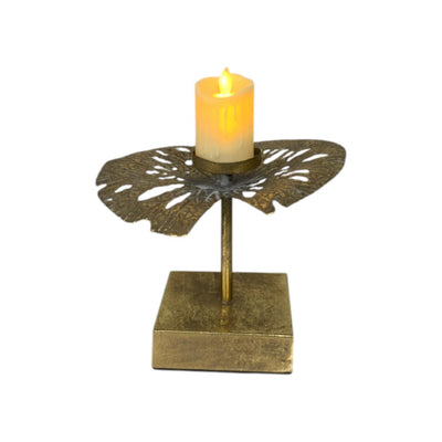 Antique Brass Vintage Candle Holder