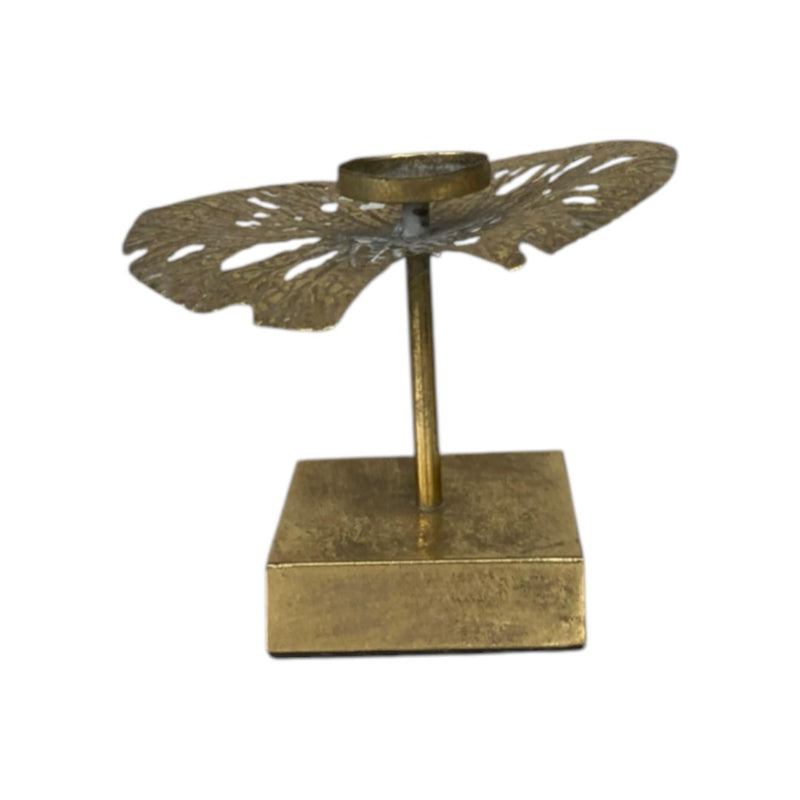 Vintage Brass Gold Metallic Candle Stand