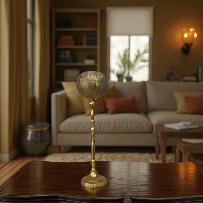 Longish Floor Metallic Candle holder