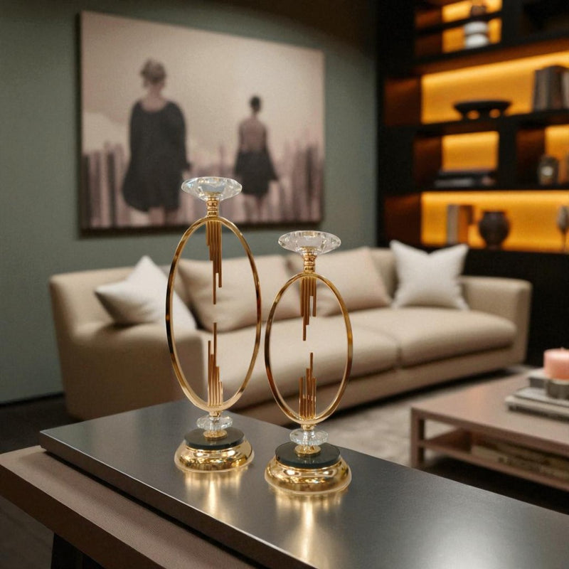 Metallic Brass Candle Stands