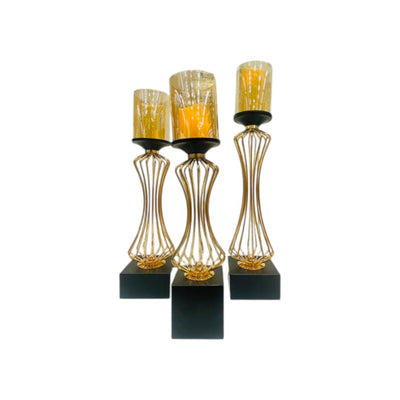 Metallic Rosegold Candle Stands