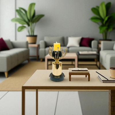 Golden Flower Candle Stand