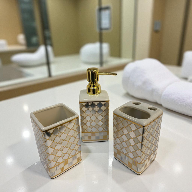 Golden Glow Bathroom Set