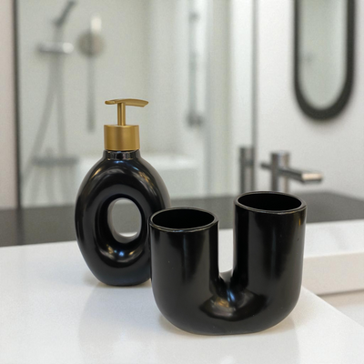 Noir Luxury Black Bathroom Set