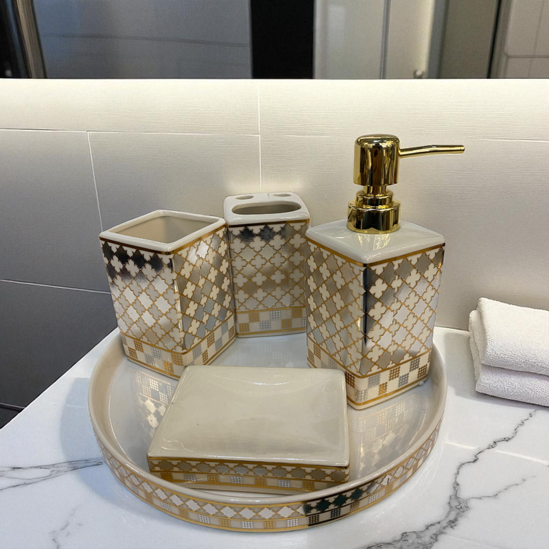 Golden Glow Bathroom Set