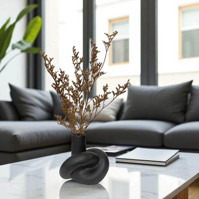 Elegant Contemporary Black Ceramic Knot