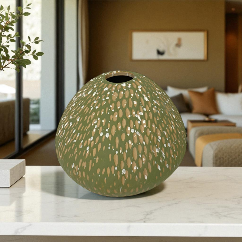 Luxury Modern Nordic Green Ceramic Vase