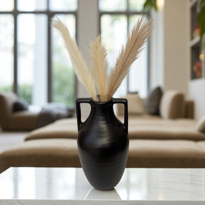 Obsidian Luxe Ceramic Vase