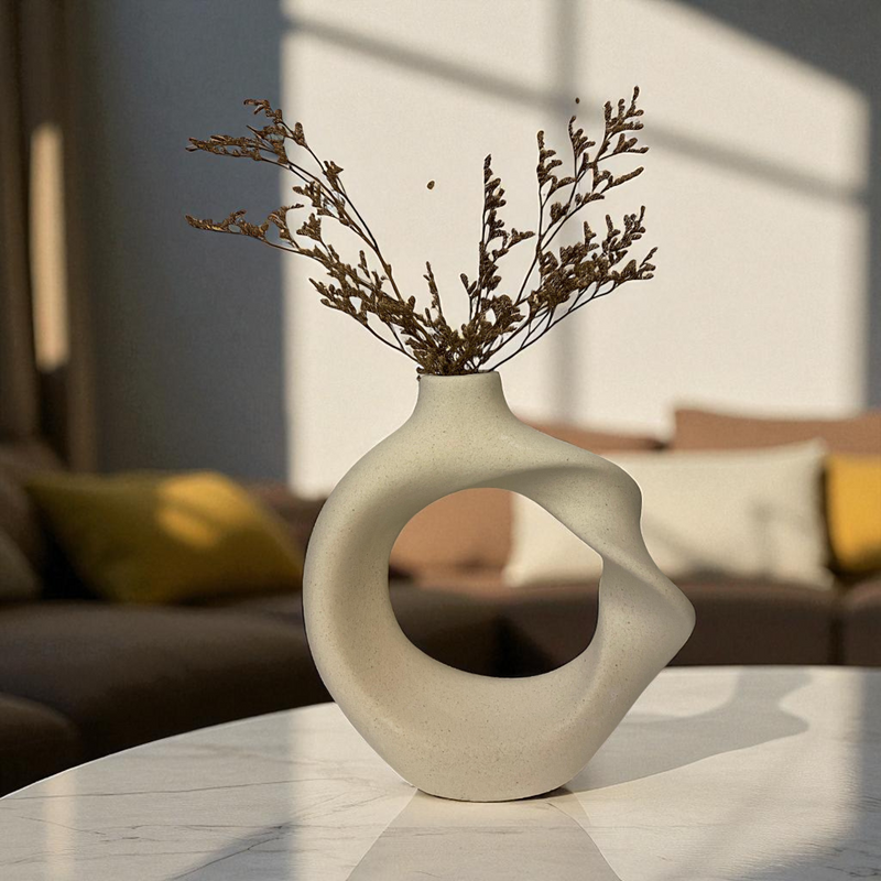 Elo Arc Vases – Sculptural Ceramic Duo