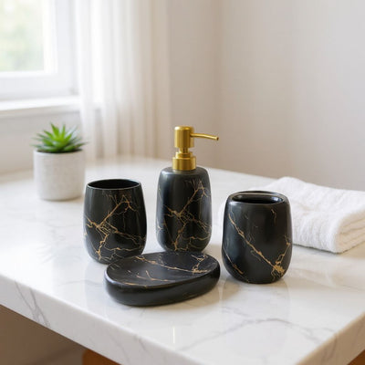 Celeste Marble-Texture Bathroom Set