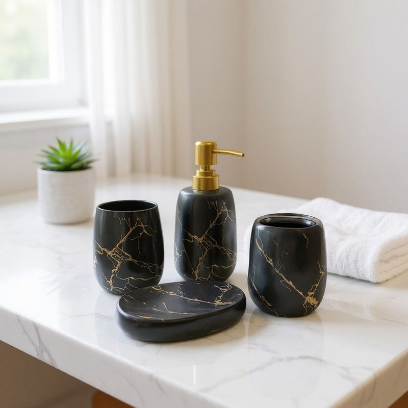 Celeste Marble-Texture Bathroom Set