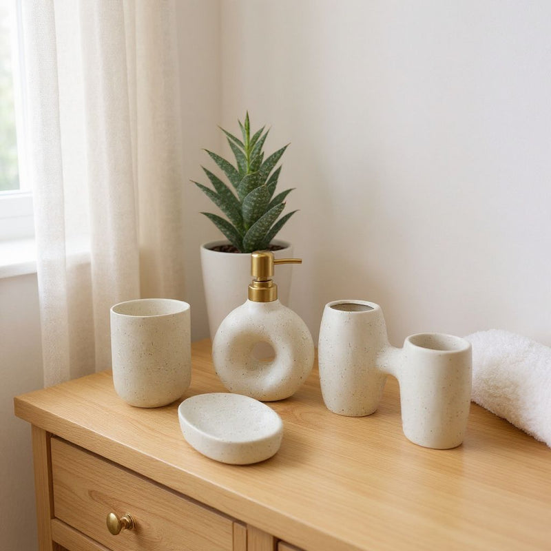 ZenStone Ceramic Bathroom Set