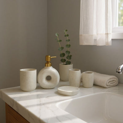 ZenStone Ceramic Bathroom Set