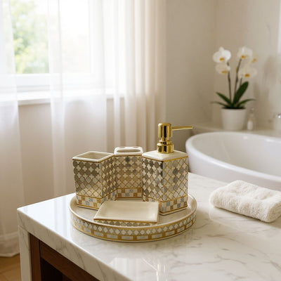 Golden Glow Bathroom Set