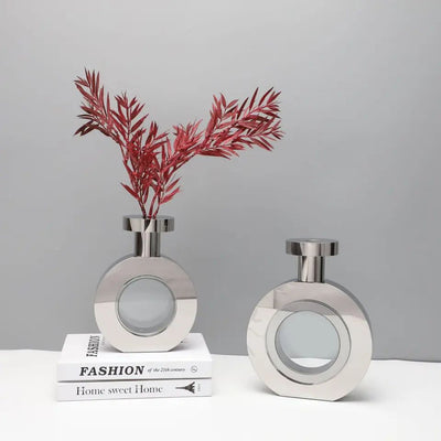 Modern Round Crystal Accent Vase