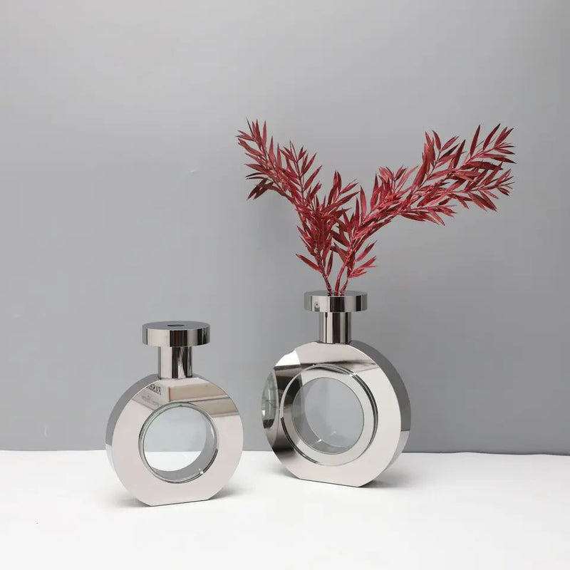 Modern Round Crystal Accent Vase