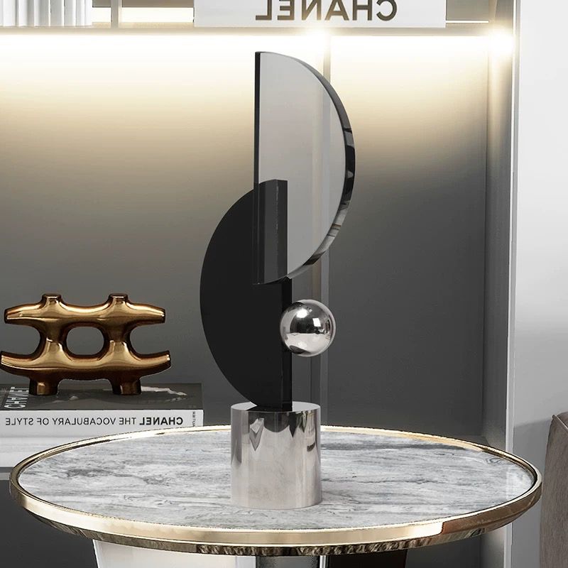 Modern Abstract Desk Crystal Sculpture