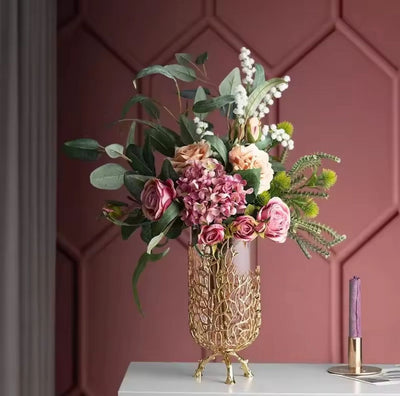 Modern Luxury Metallic Glass Vase