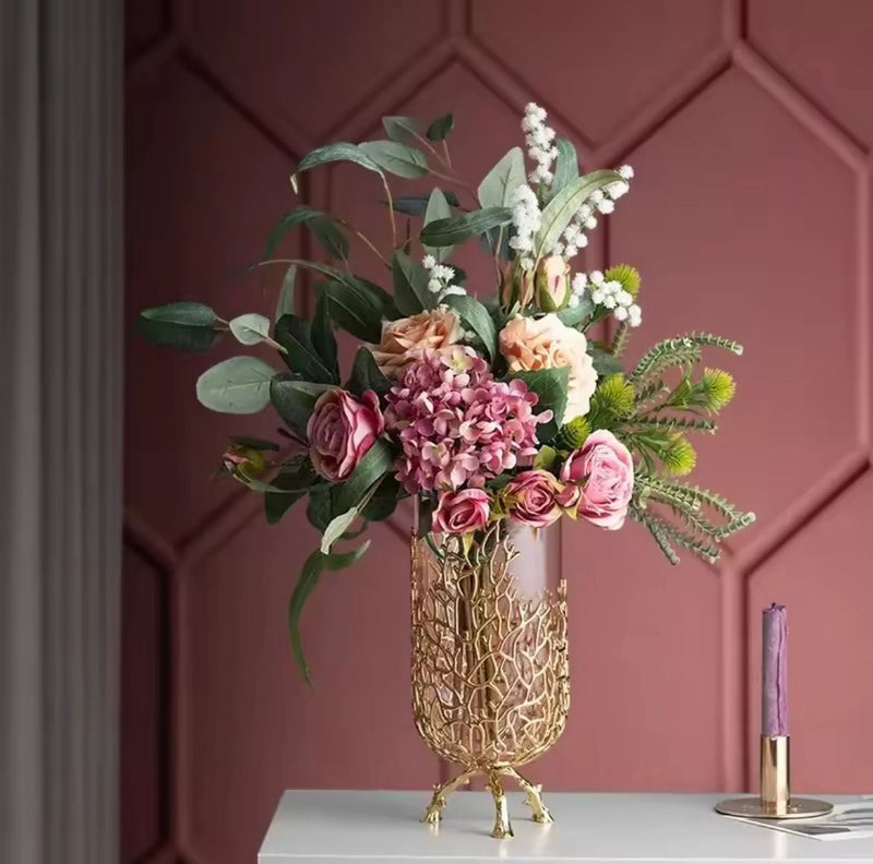 Modern Luxury Metallic Glass Vase