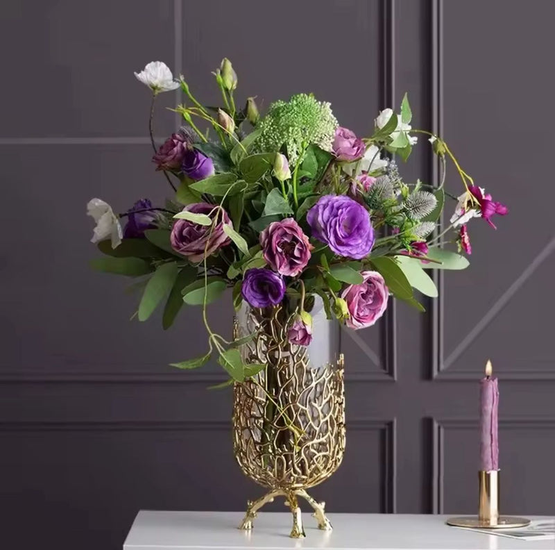 Modern Luxury Metallic Glass Vase
